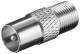 Goobay 11395 F-adapter: F-socket > coax plug, zinc