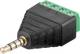 Goobay 59198 Terminal block 4-pin - jack 3.5 mm plug (4-pin, stereo) - screw fastening