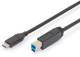 DIGITUS USB 3.0 connection cable Type C -B St/St 1.8m, black