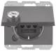 Berker 47637006 SCHUKO socket with plug-in terminal folding lock