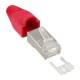 InLine® Crimpstecker RJ45 geschirmt, Knickschutz rot, 10er Pack