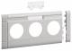 Hager GB10031K7035 Blende 3fach Steckdose beschr. 100mm hfr lichtgrau
