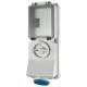 Mennekes 7213 wall socket DUO, 16 A, 3-pole, 6 h, 230 V, IP44