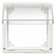 Merten 516944 intermediate ring with hinged lid transparent white AQUADESIGN