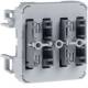 Berker 80141600 Taster 2-fach 48 V AC/DC für W.1 mit Schrägstellung AP/EB