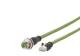 Btr Blumberger 142M4D25003 Ethernet D-kodiert 0,3 m M12 bu. ger.-RJ45 St. gerade Torsion PUR