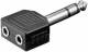 Goobay 11103 Audio-Adapter - Klinke 6,35 mm-Stecker (3-Pin, Stereo) > 2x Klinke 3,5 mm-Buchse (3-Pin, Stereo)