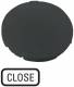 Moeller 218198 EATON M22-XD-S-GB2 key plate flat, black labeled CLOSE 