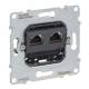 Legrand 765062 SEANO Einsatz Datendose 2xRJ45 Kat.6A STP geschirmt