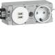 Hager GS17009016 socket outlet 1-way with USB-charger C + C PD 20W Winsta