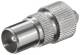 Goobay 11479 Coax connector with screw fastening - screwable coax connector made of metal, 