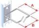 Triton 48,3 cm ( 19 inch ) accessory Single cable bracket, A80xB40mm, exterior, front o