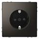 Merten MEG2300-6052 SCHUKO socket BRS plug-in terminal mocha metallic