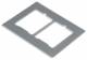 Hager GTVDM062 Montageplatte für GTVD200/ 300 Datenmodul 2fach RJ45 18x22,8