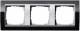 Gira 0213736 Cover Clear Black, 3-way event for aluminum inserts