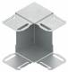 Niedax GKIE 133T100 R GK inside corner insert 90° 133x100mm powder-coated RAL 9010