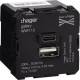 Hager WXF113 USB-Ladegerät Typ A+C 230 V 50/60 Hz 2 Modulbreiten 45x45 mm