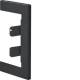 Hager BR65100W9011 Wandanschlussblende Stahl zu BR 68x100 OT80 mm graphitschwarz