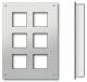 TCS ZAU2008-0030 Frontplatte UP-Kasten für 2x3 AMI-Modul