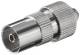 Goobay 11480 Coax coupling with screw fastening - screwable coax connector made of metal, 