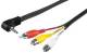 Goobay 50209 Adapter cable, Composite Audio Video to 3.5 mm - 3.5 mm jack plug (4-pin, stereo) 90° > 3x Cinch plug