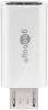 Goobay 55550 USB-Adapter Micro-USB auf USB-C, OTG, weiß, 2,5 W, 0,5 A, 480 Mbit/s, USB 2.0,