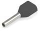 RED 2250-30-0062 Zwillingsaderendhülse isoliert 2x1,5 mm² 8 mm schwarz 