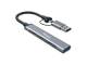 Equip 128969 4-Port USB-C 3.2 Hub -> 3x USB-C / USB-A + USB-A Adapter 10 Gbps