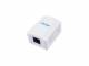 Equip Aufputzdose Cat6A 1-Port RJ45 UTP RAL 9010 ws Polybeutel