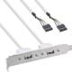 InLine® Slotblech USB 2.0, 2x USB Buchse auf 2x 5pol Pfostenverbinder, 0,3m