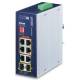PLANET Industrial 4-Port GE 802.3at + 2 GE + 2 100/1000X SFP