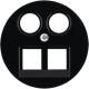 Berker 14452045 BER Z-ST 2f DATA/TV/FM Homeway R.x SCHW