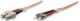 INTELLINET 470117 Glasfaser LWL-Anschlusskabel, Duplex, Multimode ST/SC, 50/125 µm, OM2, 2 m, orange