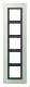 Jung LSP985GLAS Frame 5-fold, LSP 985 GLASS