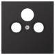 Jung AL2990SATD cover 3 holes for SAT-TV LS aluminum dark