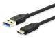 Equip Kabel USB-A3.2->C Gen1 3A St/St 0.25m schwarz Polybeutel