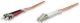INTELLINET 471305 Glasfaser LWL-Anschlusskabel, Duplex, Multimode LC/ST, 62,5/125 µm, OM1, 1 m, orange