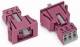 WAGO 890-783 socket snap-in version 3-pin 0.25 - 1.5 sqmm pink
