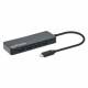 Manhattan 168410 7-port USB 3.0 Type-C hub USB-C male to seven USB-A female connectors, 5 Gbit/s SuperSpeed USB (USB 3.2 Gen 1), powered via USB, black