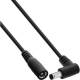 InLine® DC extension cable, right-angle plug, 5.5 x 2.1 mm, black, 1 m