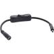 InLine® DC Kabel mit Schalter, 4,0 x 1,7 mm, AWG 18, schwarz, 0,20 m
