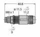 Turck HAS5141-0 M8 x 1 / D 8 mm circular connector conf.plug ger.6905403