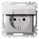 Merten MEG2310-0460 Socket outlet BRS, m.Klappdeckel StK aluminum system M