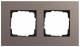 Gira 0212221 frame 2f light brown, Esprit Linoleum Multiplex