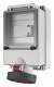 Mennekes 7170 63A5P 6H400V Wanddose IP67 mit FI-SCHALTER