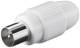 Goobay 11500 Coax connector with screw fastening - screwable coax connector made of plastic, 