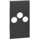 Legrand KG26M2 BTicino LivingNow 2M cover TV-R-SAT outlets in color version Black