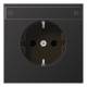 Jung AL1520NAD SCHUKO socket label LS aluminum dark