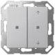 GIRA 517526 KNX Taster Wippe 2f unbedruckt/Pfeile System 55 F Alu