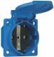 Abl Sursum 1662050 ABL Einbau-SCHUKO-Steckdose blau IP54 mit erh. BS mit Schraubklemmen Deckel